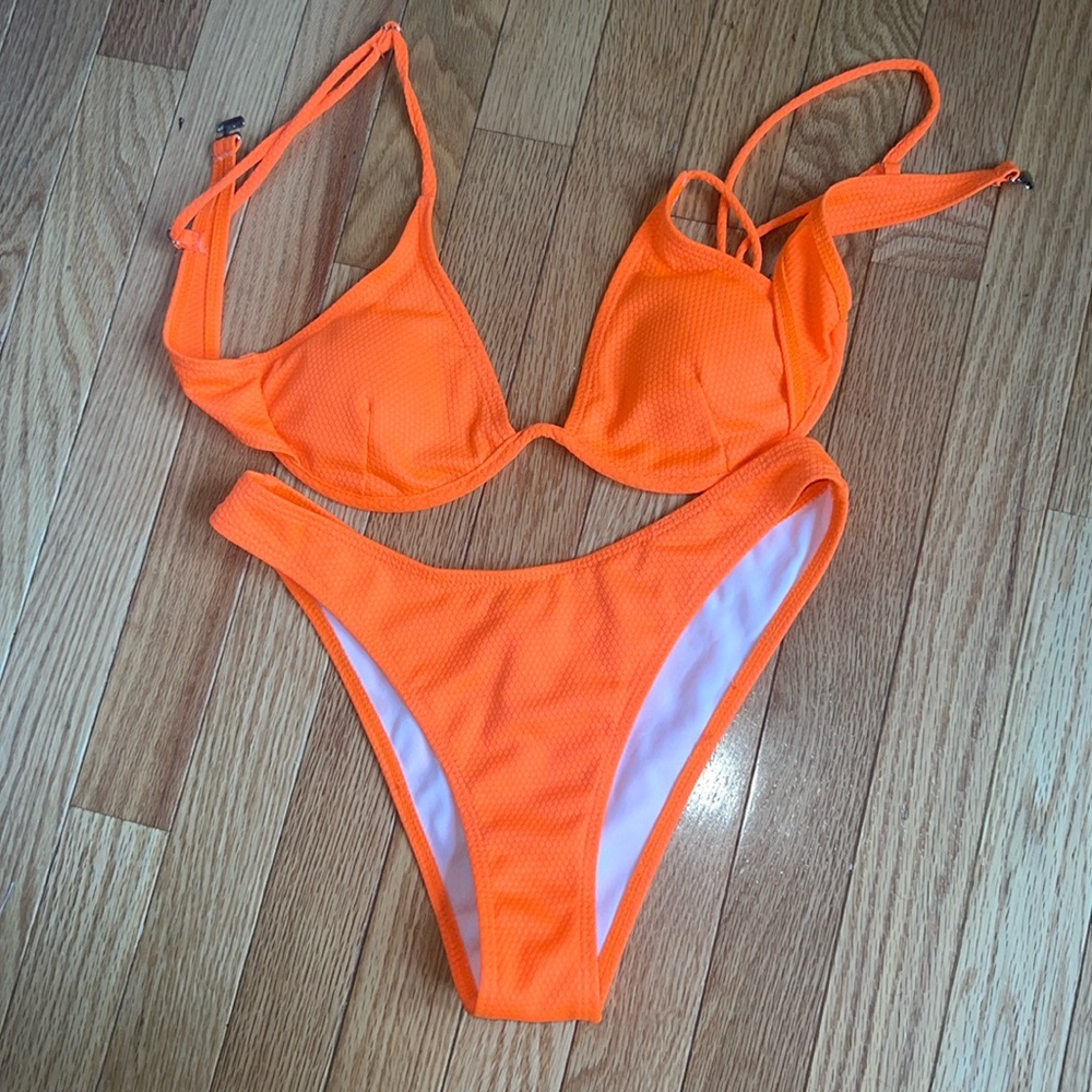 Neon Women’s bathing suit top and bottom